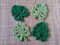 Crochet monstera leaf coasters with basket product 1